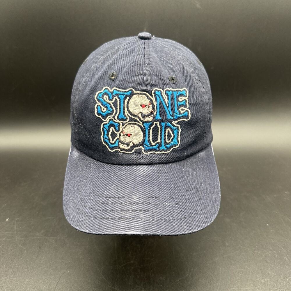 Vintage Stone Cold Steve Austin Hat SnapBack 90s WWF Tag Skulls Bones Rare